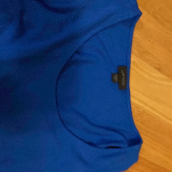 JJill Royal blue flows sleeveless dress size medium Petite. Fun ruffle hem - Picture 2 of 3